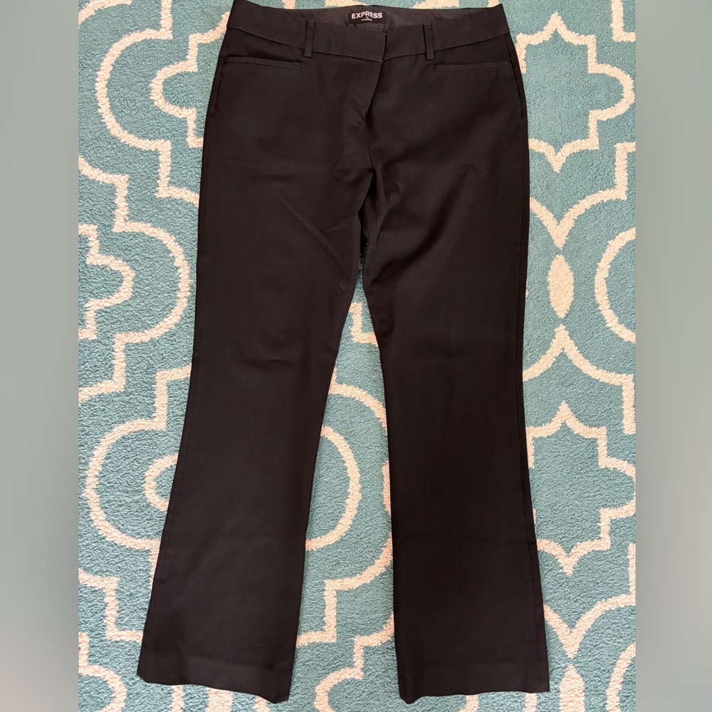 EXPRESS - Columnist Black Mid Rise Boot Cut Slacks
